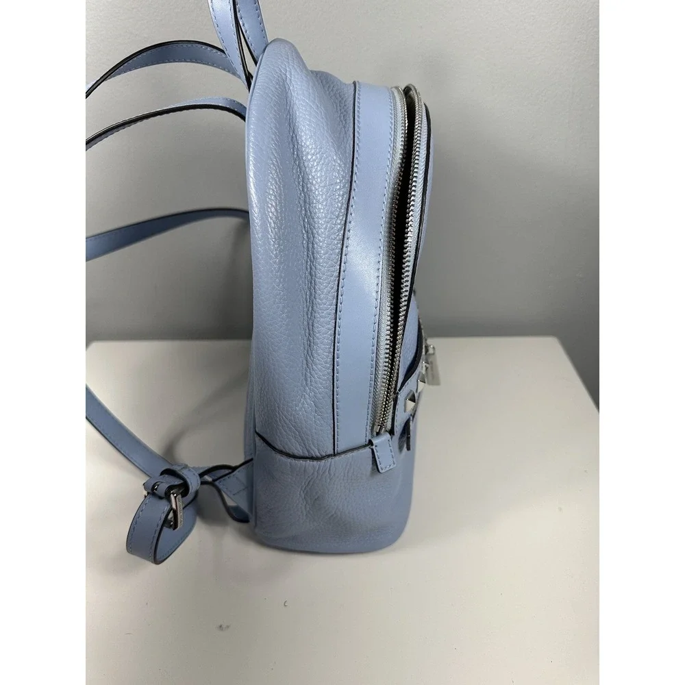 Michael Kors Kenly Medium Light Sky Leather Backpack Pebble‎